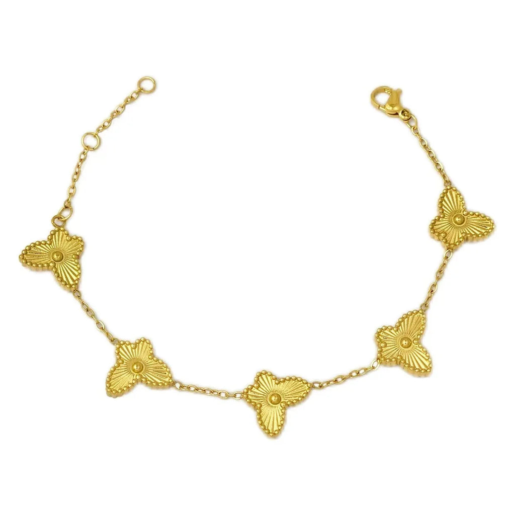 Floral Figaro Bracelet with 4 Petals