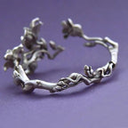 Magnolia Flower Curb Chain Bracelet
