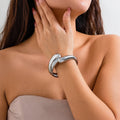 Water Drop ID Bracelet silver