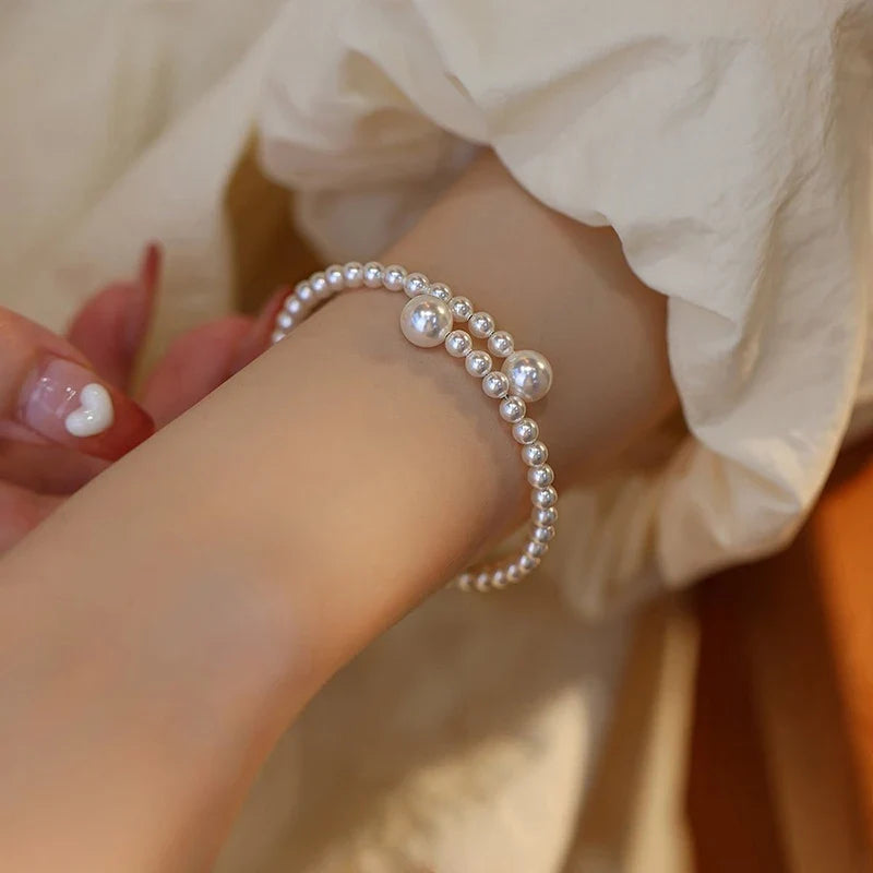 Women’s Cuban Link Bracelet with Beads