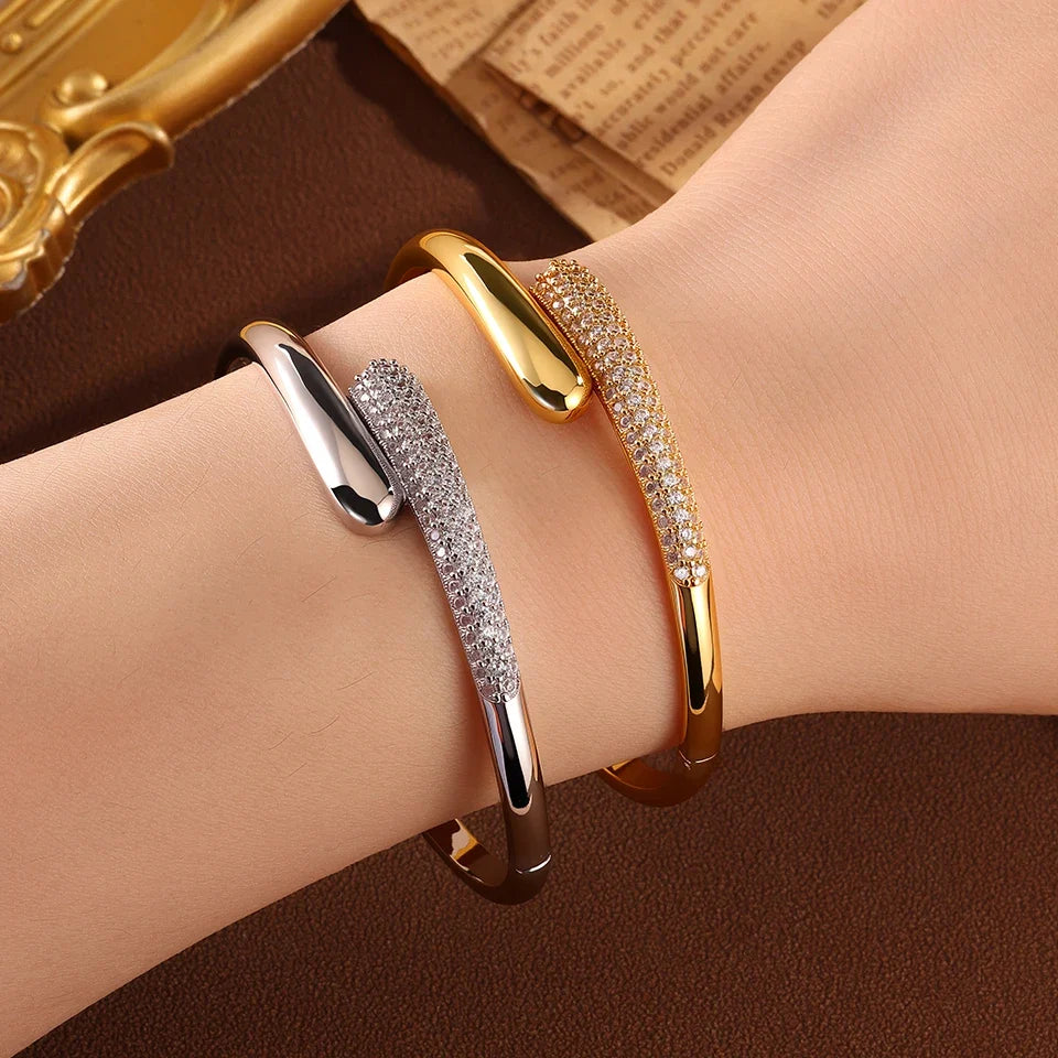 Bracelet Goutte d'Eau en Zircon pour Femme or