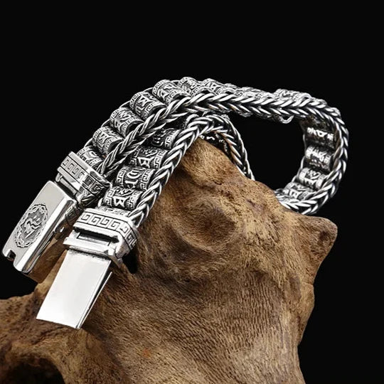 Tibetan Buddhist Men’s Chain Bracelet 