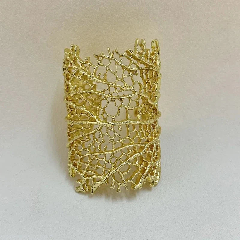 Bracelet Large Corail Femme or