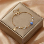 Браслет «Луна и Звезда» для женщин, цепочный браслет «Астра» синий