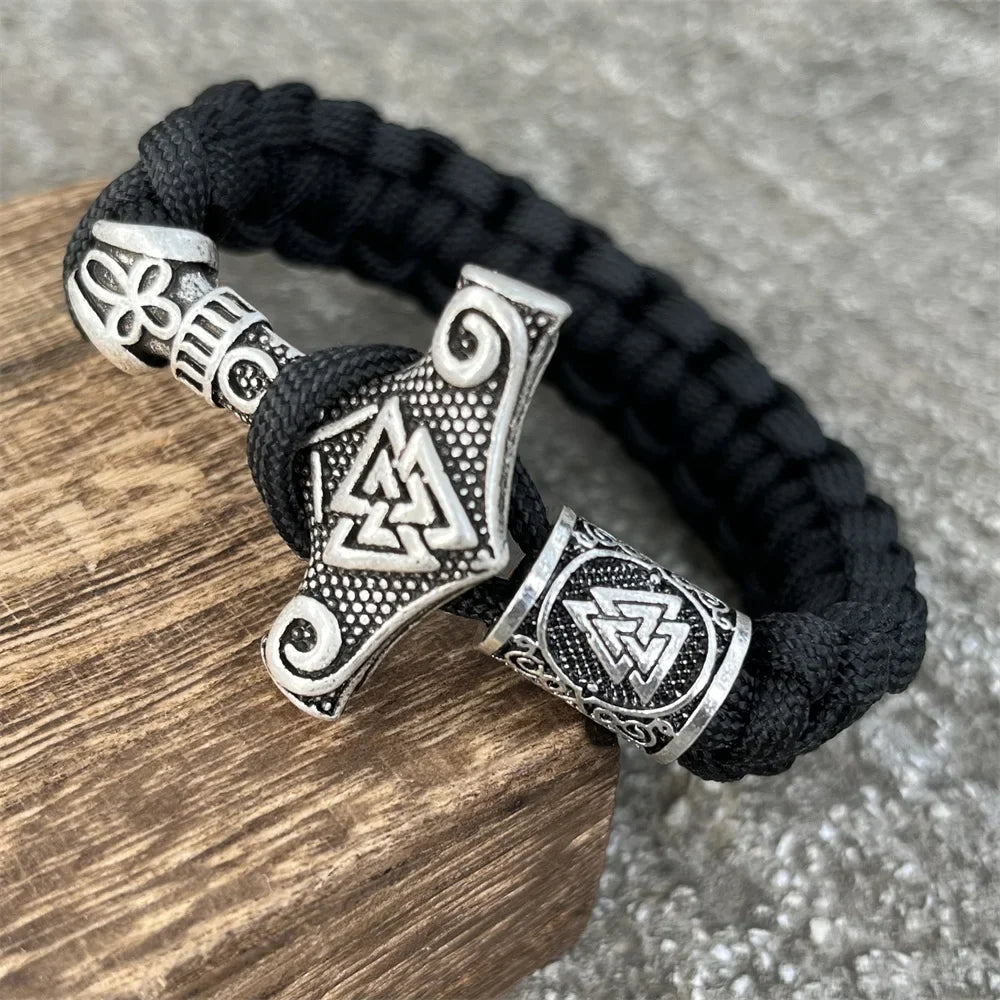 Mjolnir Bracelet - Thor’s Hammer Viking Black 2 