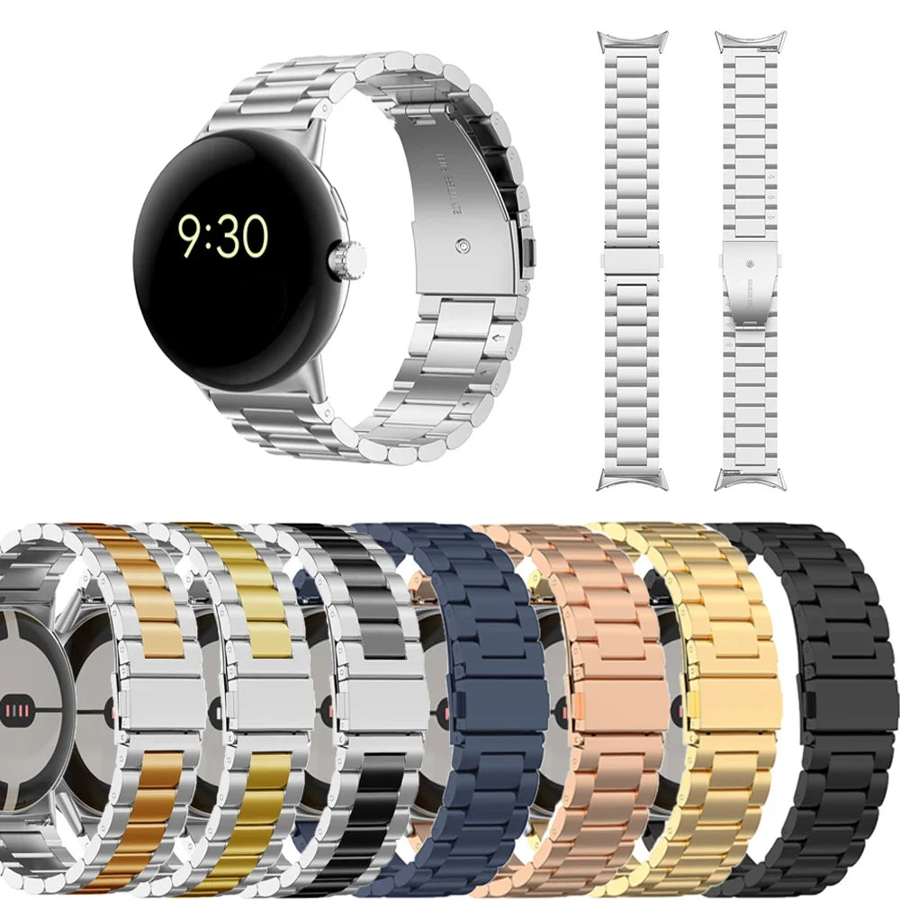 Ремешок для часов из закалённой стали для смарт-часов Google Pixel Watch 1 и 2