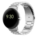 Ремешок для часов из закалённой стали для смарт-часов Google Pixel Watch 1 и 2 серебристый