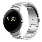 Ремешок для часов из закалённой стали для смарт-часов Google Pixel Watch 1 и 2 серебристый