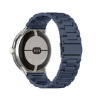 Ремешок для часов из закалённой стали для смарт-часов Google Pixel Watch 1 и 2 чёрный