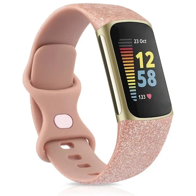 Fitbit Charge 5 Watch Band Shiny Rose Gold