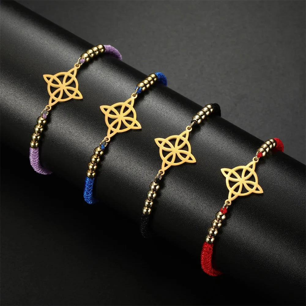 Witch’s Knot Bracelet for Women, Protection Wiccan Chain Bracelet