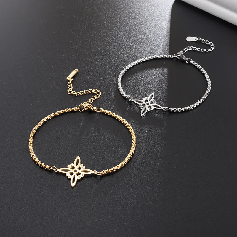 Witch’s Knot Bracelet in Gold or Silver