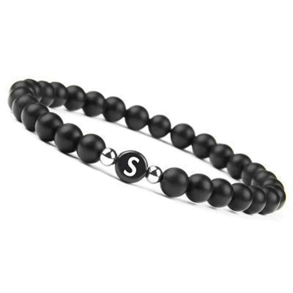 Black initial s bracelet