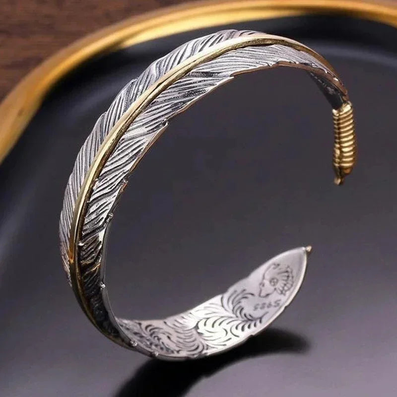 Bracelet Plume Ethnique Femme ou Homme