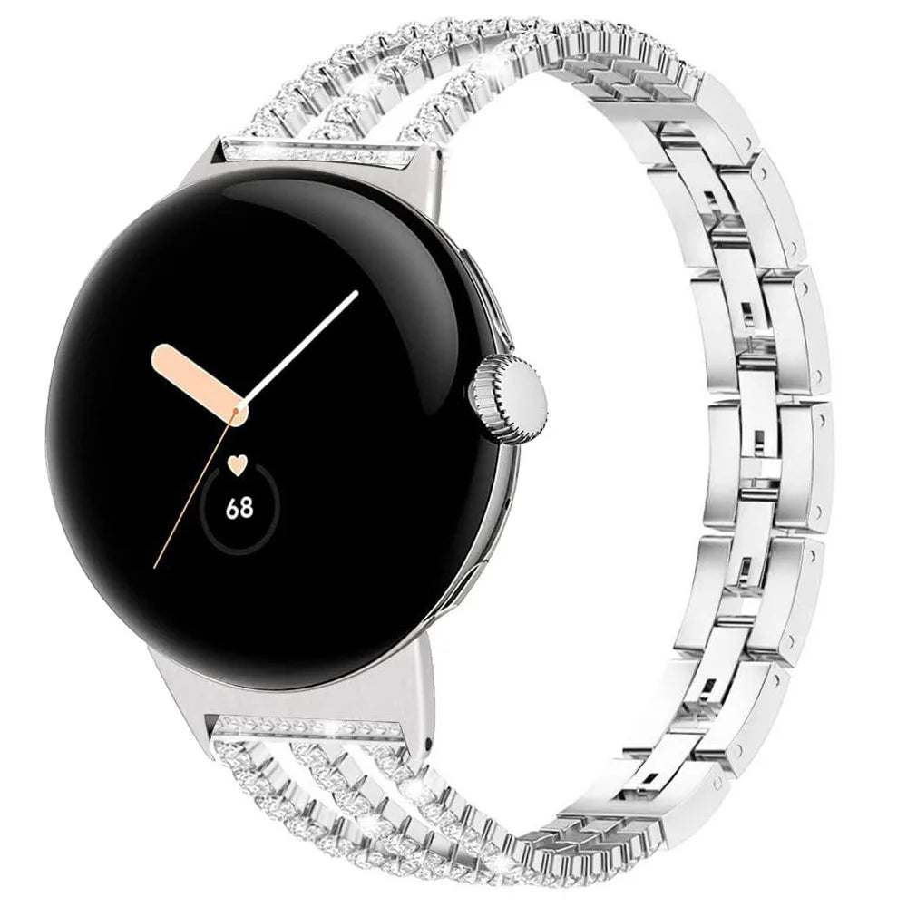 Женский браслет для Google Pixel Watch 1, 2, 3, 4 41 мм 45 мм серебристый