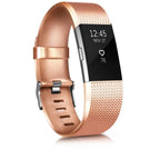 سوار لـ Fitbit Charge 2 بلون ذهبي وردي