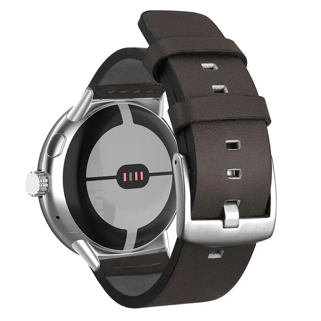 Коричневый кожаный ремешок для Google Pixel Watch 1, 2, 3, 41 мм 45 мм коричневый