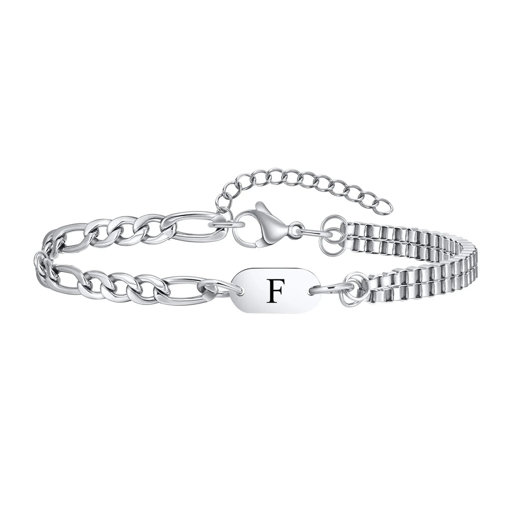 Bracelet homme initiale f