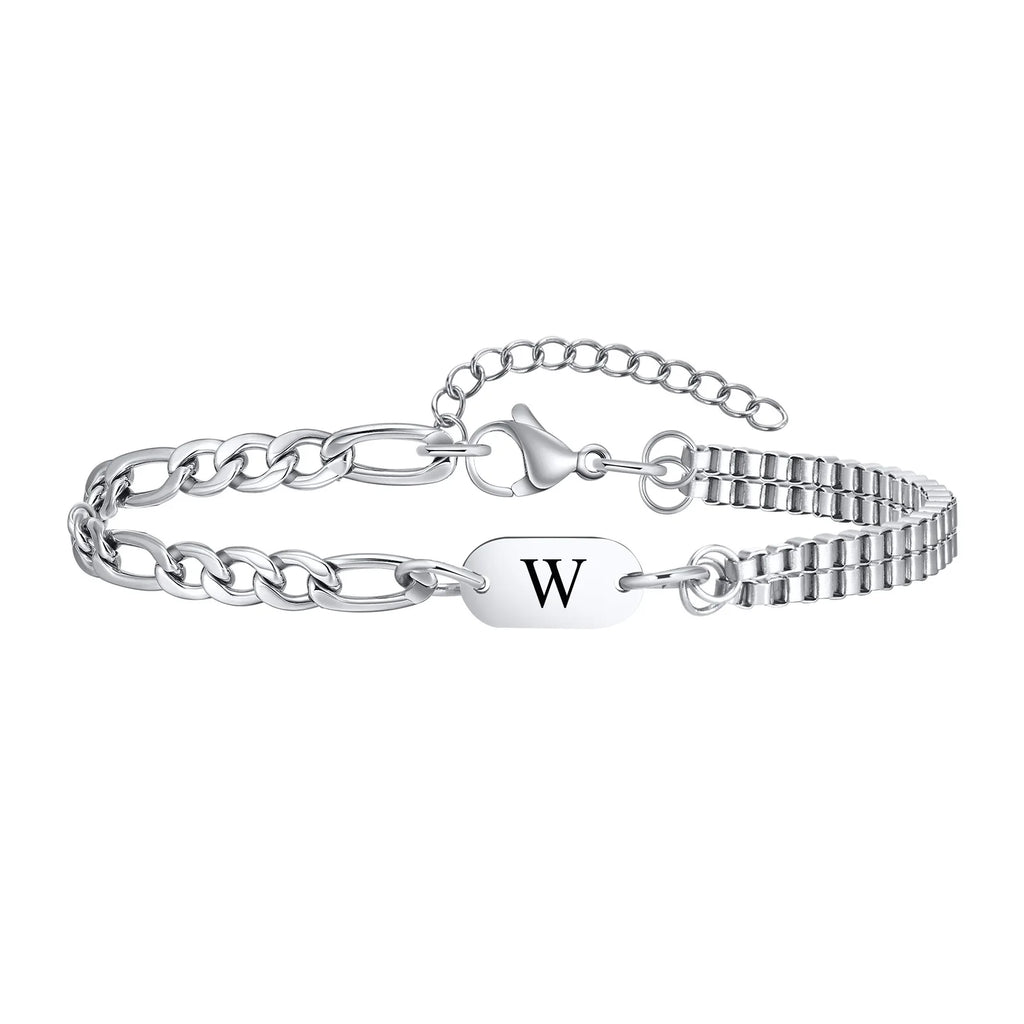 Bracelet homme initiale w