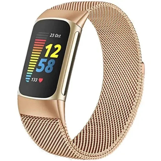Fitbit Charge 3, Charge 4, Charge 5 Watch Band Rose Gold