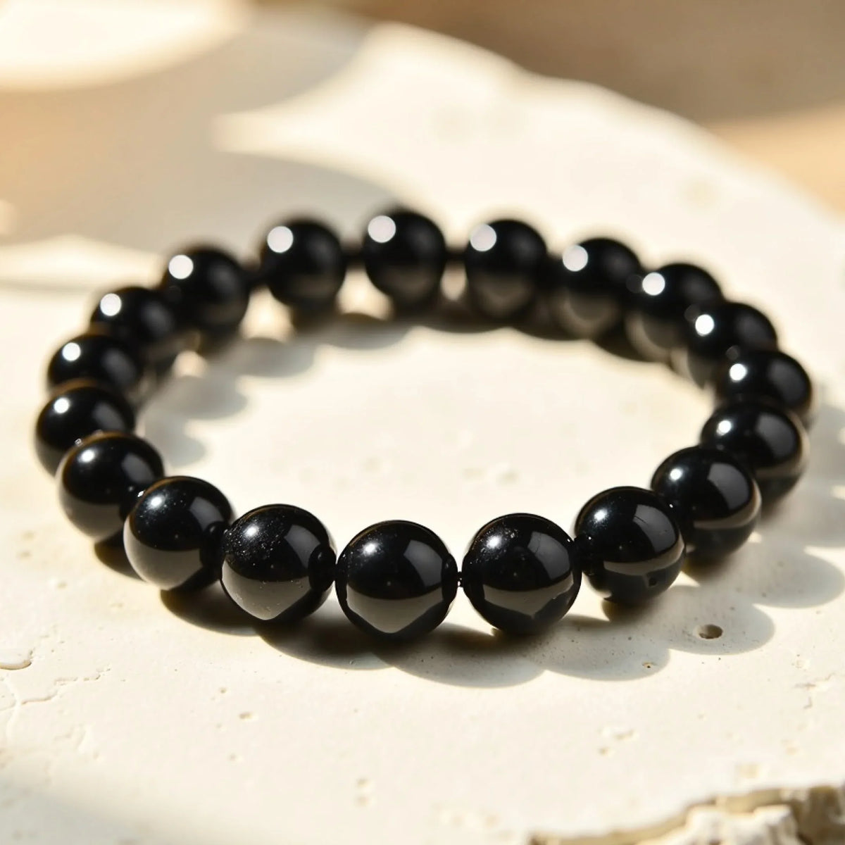 "Rempart" Bracelet in Black Tourmaline 