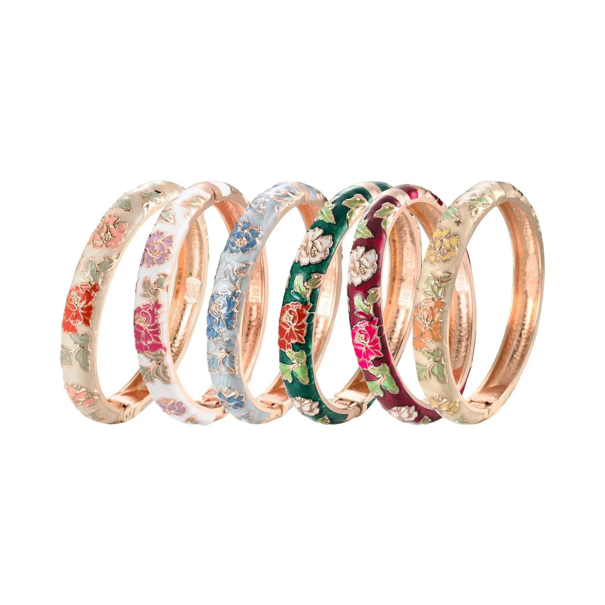Romantic Flower Link Bracelet Green