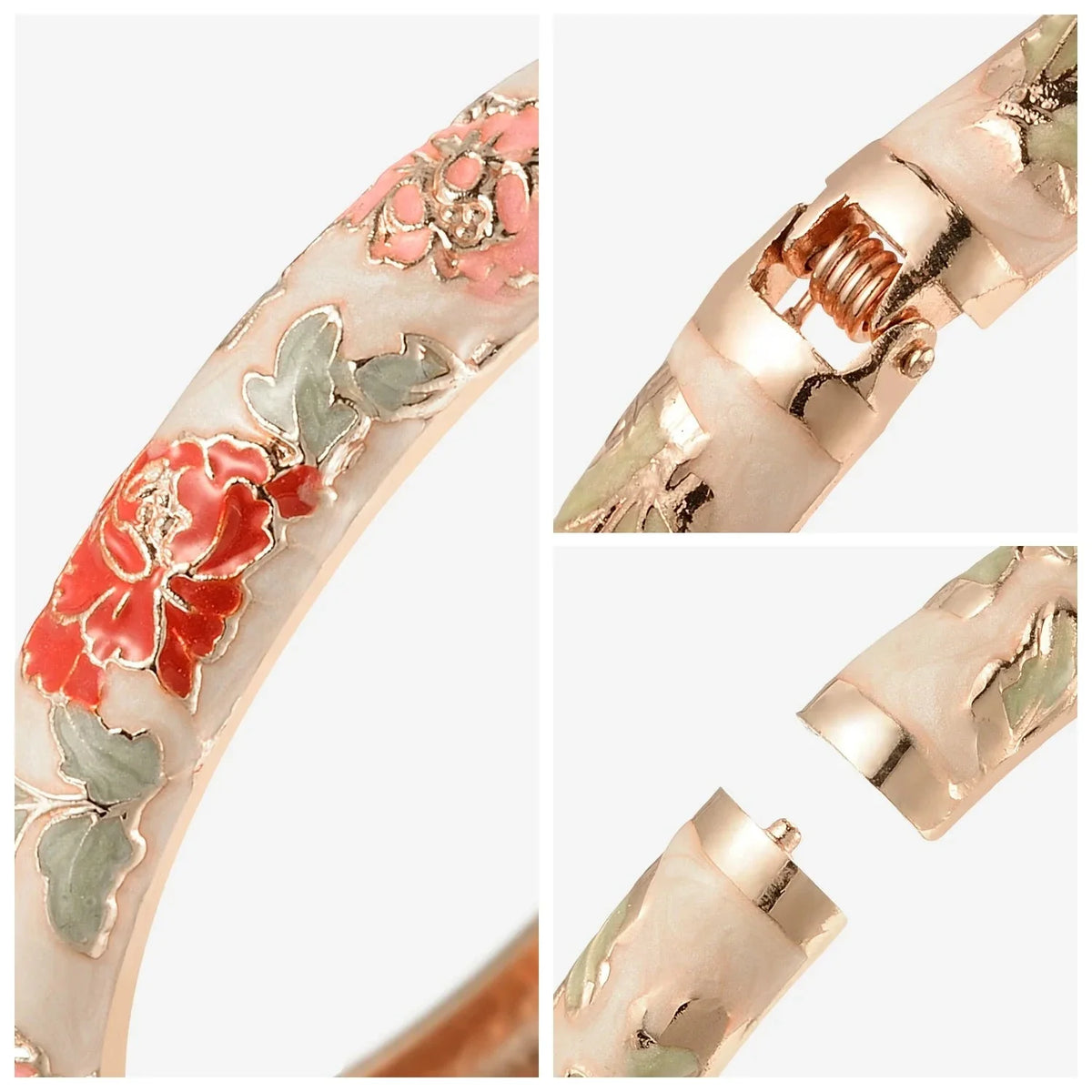 Romantic Flower Link Bracelet Orange