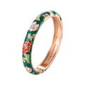Romantic Flower Link Bracelet Green