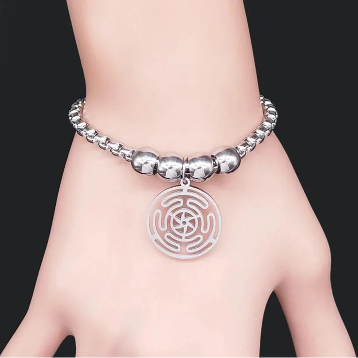 Strophalos Hecate Wheel Bracelet Wiccan Witchcraft