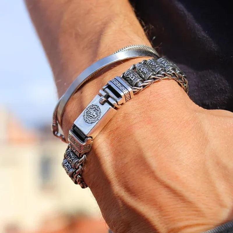 Tibetan prayer wheel bracelet