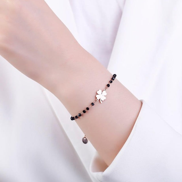 Lucky Four-Leaf Clover Bracelet