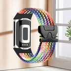 Braided watch band for Fitbit Charge 5, Charge 6 rainbow