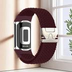 Braided watch band for Fitbit Charge 5, Charge 6 burgundy