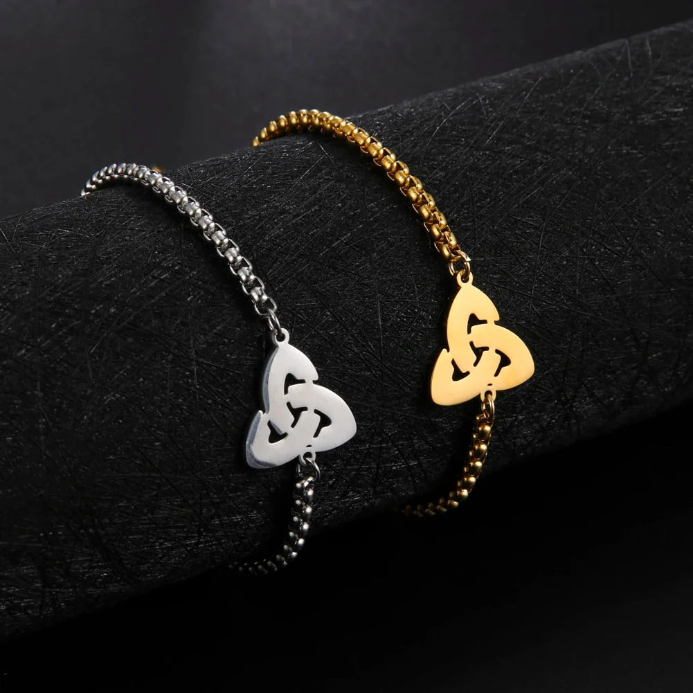 Irish Trinity Knot Triquetra Bracelet Silver