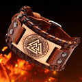 Коричневый браслет викингов Valknut