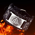 Серебристый браслет викингов Valknut