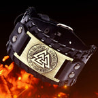 Чёрный браслет викингов Valknut