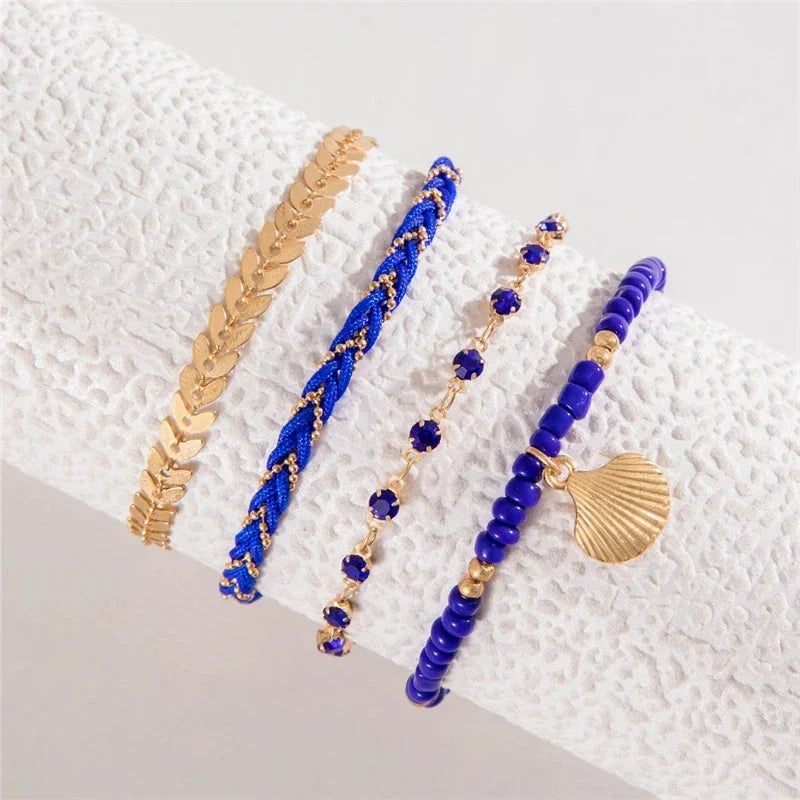 Bohemian-Style Bracelets Blue