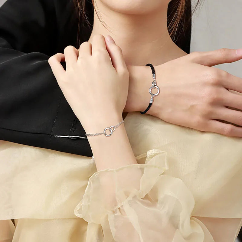 Romantic Couple Bracelets Chain Rings