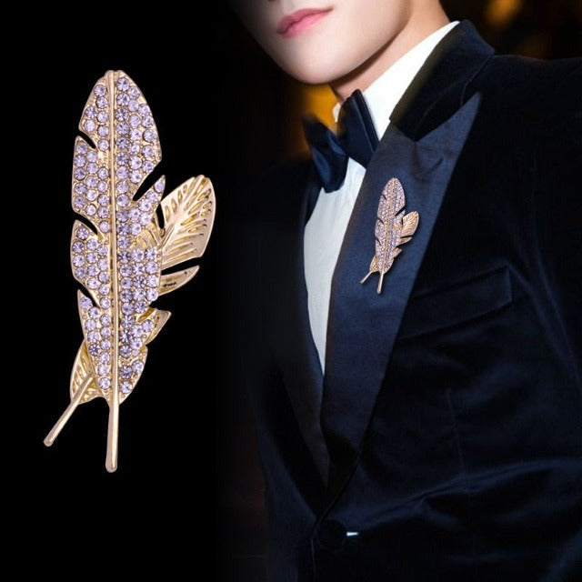 Costume Feather Brooch