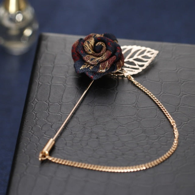 Multicolor Rose Costume Brooch