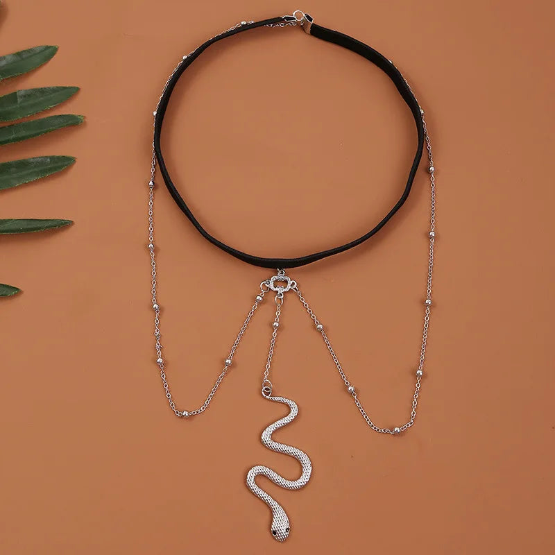 Snake Leg Thigh Chain - Women's Body Thigh Jewelry silver
