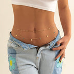 Gold Beaded Belly Chain for Women