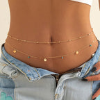 Gold Beaded Belly Chain for Women