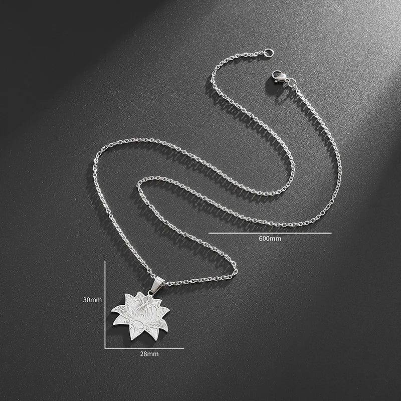 Lotus Flower Chain & Pendant