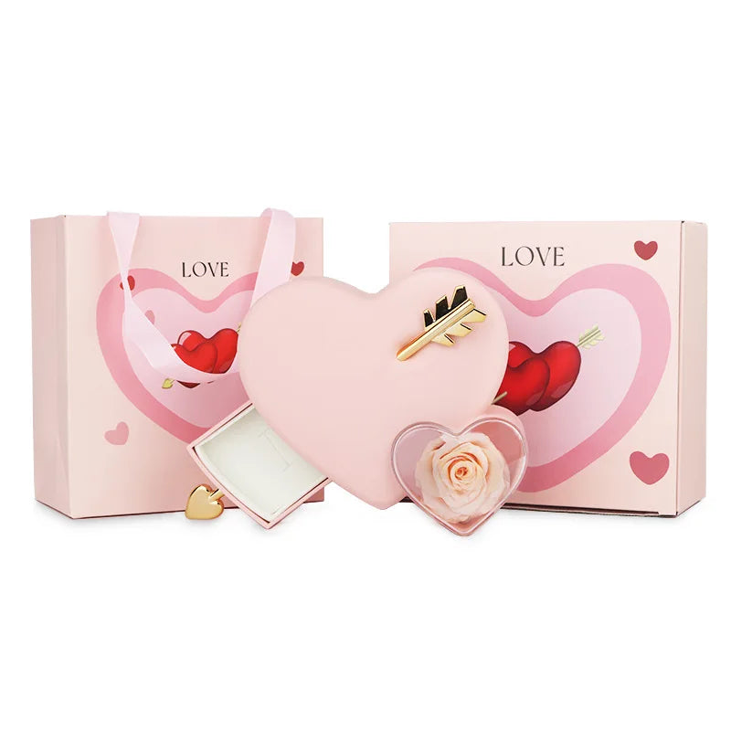 Coffret Amour Éternel avec Rose et Collier