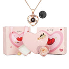 Coffret Amour Éternel avec Rose et Collier