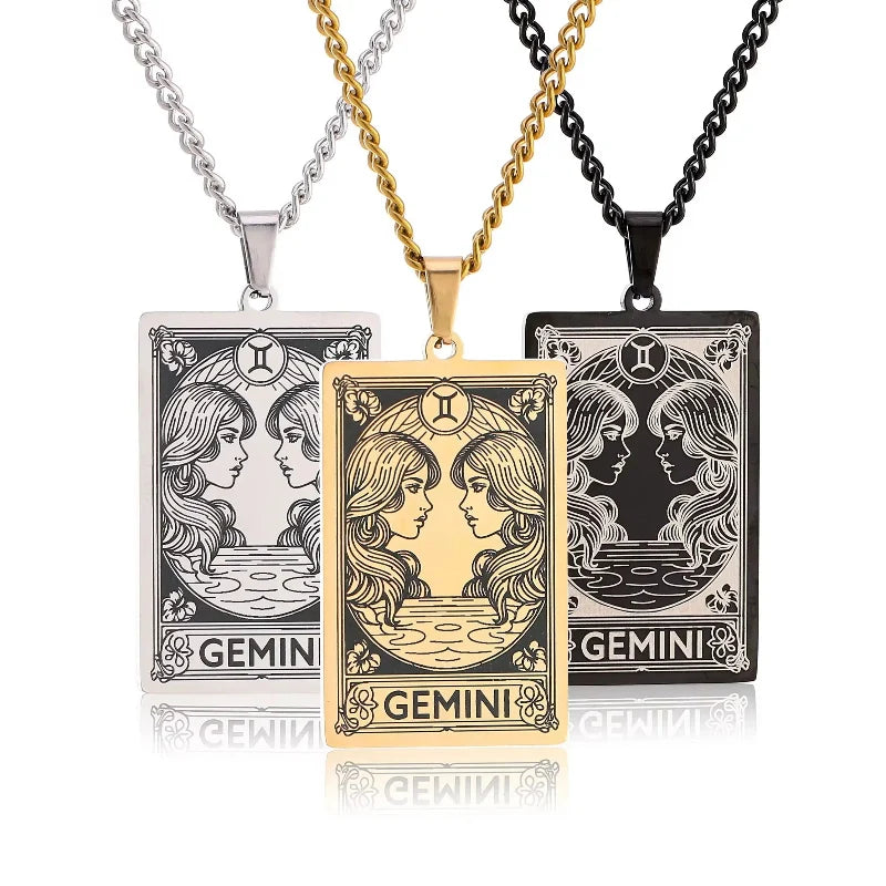Collier avec Joli Pendentif Signe du Zodiaque Astrologique