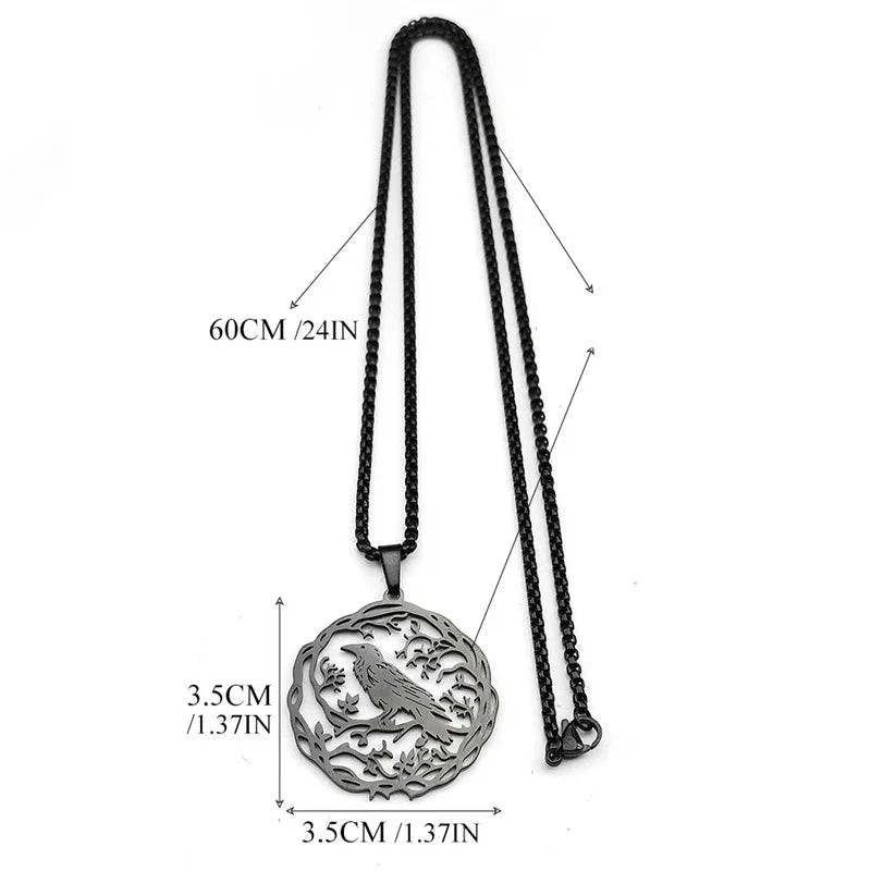 Collier avec Pendentif Arbre avec Oiseau