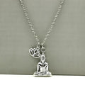 Collier avec Pendentif Bouddha et Fleur de Lotus